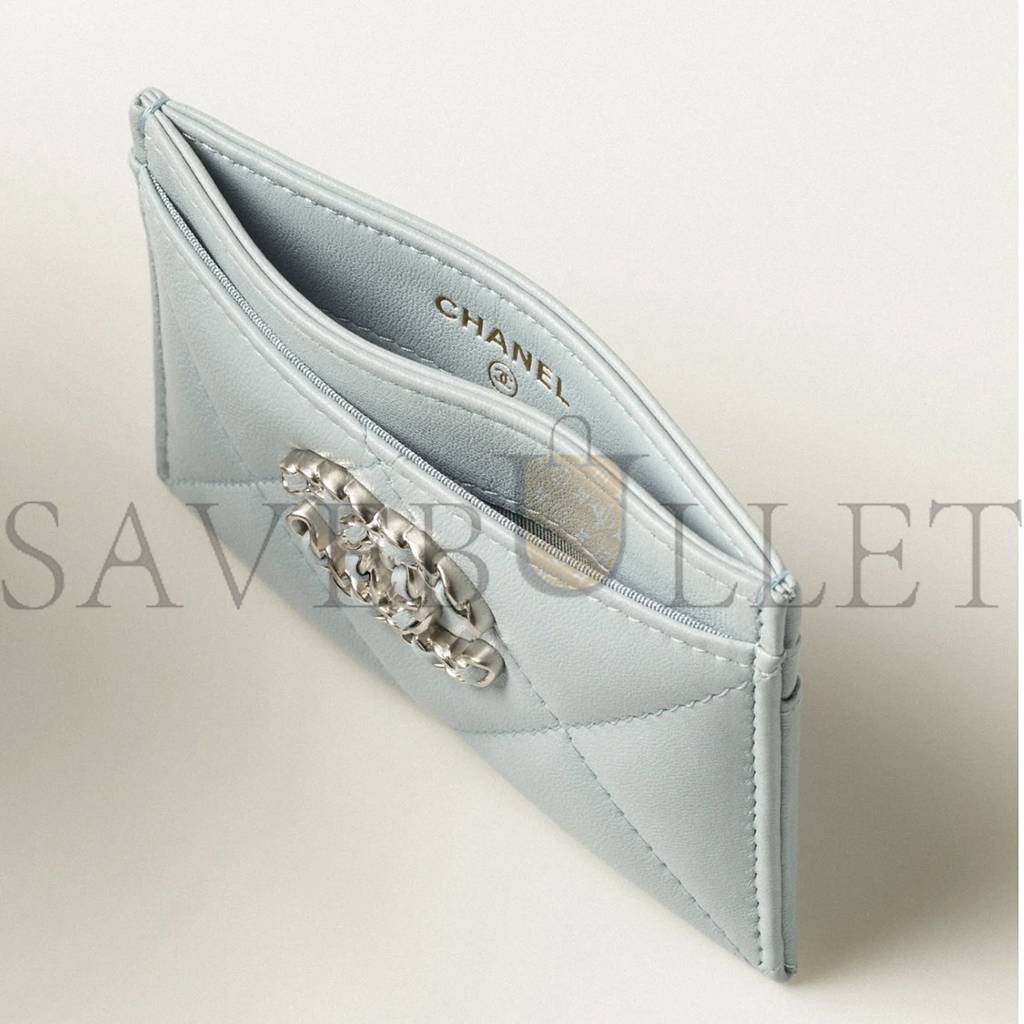 Ch*el Ch*el 19 card holder silver hardware ap1167 b07327 ng752 (11.2*7.5*0.5cm)